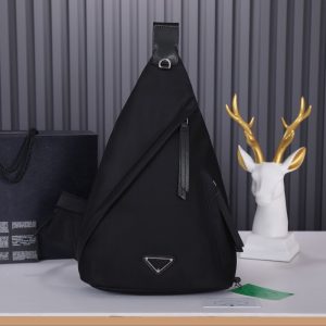 Replica Designer Prada Men Nylon Cloth Tote Chest Shoulder Bag