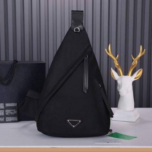 Replica Designer Prada Men Nylon Cloth Tote Chest Shoulder Bag