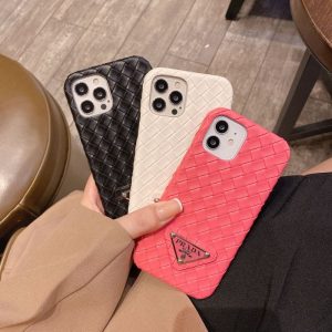Replica Designer Prada Personality Striped Plaid Mobile Phone Protective Case