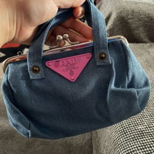 Replica Designer Prada Retro Denim Blue Messenger Bag