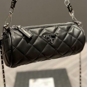 Replica Designer Prada Rhombus Pattern Classic Small Barrel Bag