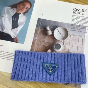 Replica Designer Prada Simple Female Retro Elastic Wide Brimmed Headband