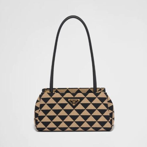 Replica Designer Prada Small Embroidered Fabric Prada Symbole Bag