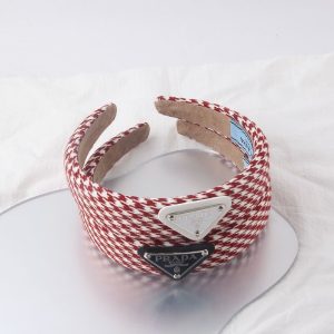 Replica Designer Prada Small Fresh High-Skull Headband
