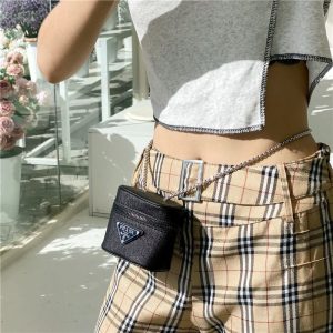 Replica Designer Prada Solid Color Mini Multi-Layer Small Bag