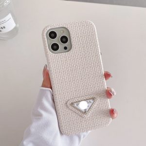 Replica Designer Prada Solid Color Simple Letter Camouflage Mobile Phone Protective Cover