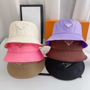 Replica Designer Prada Solid Color Twill Small Brim Fisherman Hat