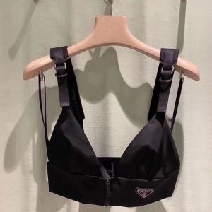 Replica Designer Prada Spring Women Nylon Classic Triangle Label Design Vest