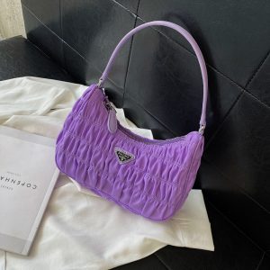 Replica Designer Prada Summer Women Fashion Pleated Shoulder Bag