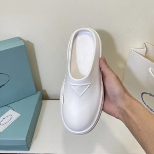 Replica Designer Prada Summer Women Models Round Head Candy Color Casual Slippers