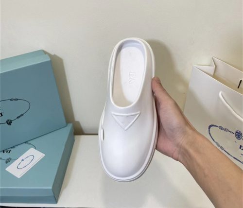 Replica Designer Prada Summer Women Models Round Head Candy Color Casual Slippers
