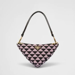 Replica Designer Prada Symbole Leather And Fabric Mini Bag