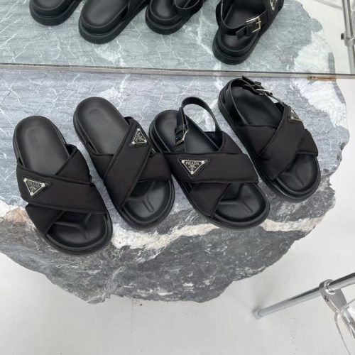 Replica Designer Prada Thick Bottom Cross Pine Casual Sandals And Slippers