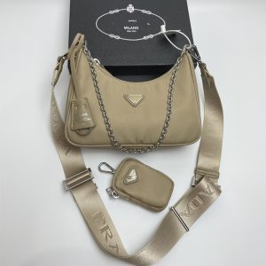 Replica Designer Prada Underarm Nylon Cloth Retro Hand Held Chain One Shoulder Bag