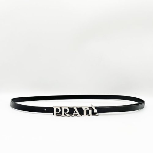 Replica Designer Prada Unisex Leather Black Small Belt
