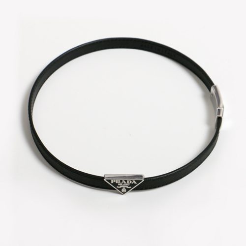Replica Designer Prada Unisex Strap Calfskin Double Layered Strap Bracelet