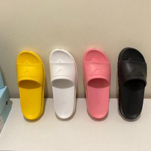 Replica Designer Prada Women Candy Color One-Word Soft Bottom Bathroom Slippers