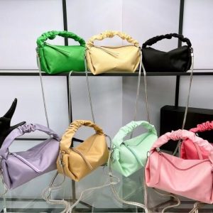 Replica Designer Prada Women Casual Nylon Hobo Dumpling Bag