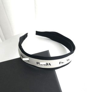 Replica Designer Prada Women Classic Letter Retro Wide Brimmed Headband