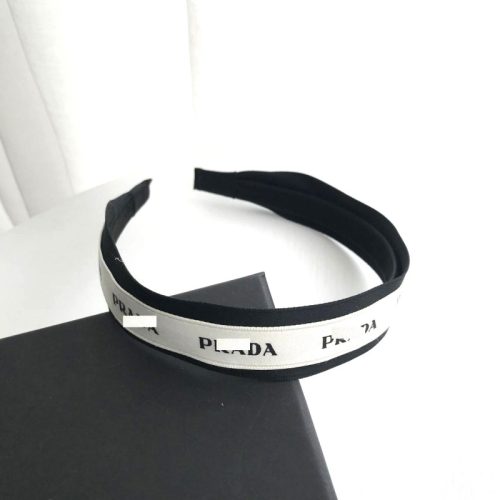 Replica Designer Prada Women Classic Letter Retro Wide Brimmed Headband