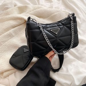 Replica Designer Prada Women Fashion Embroidery Shoulder Underarm Handbag