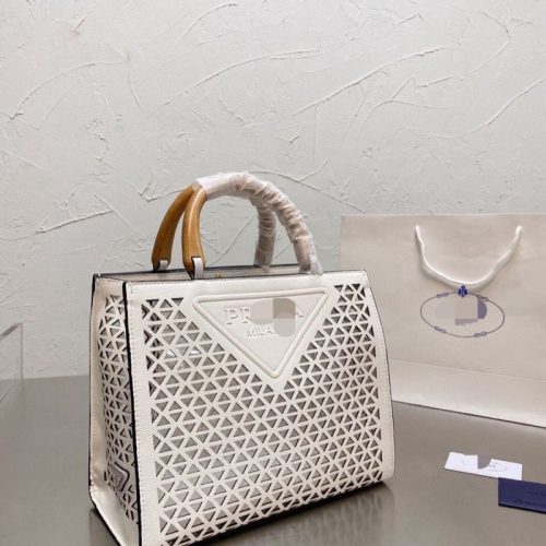 Replica Designer Prada Women Fashion Four-Grid Hollow Hand Bag