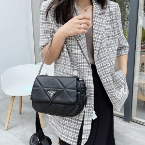 Replica Designer Prada Women Fashion Rhombus Chain Cover Bag