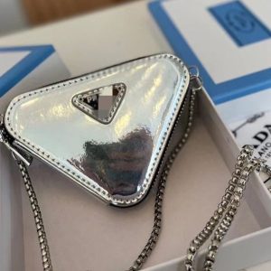 Replica Designer Prada Women Fashion Triangle Mini Messenger Bag