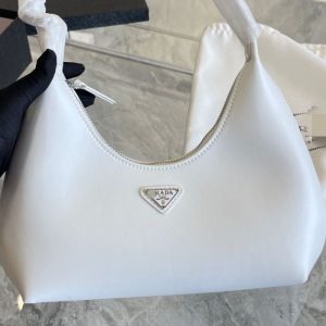 Replica Designer Prada Women Fashion White Underarm Bag