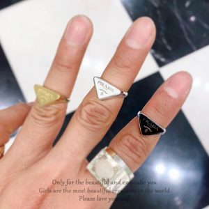 Replica Designer Prada Women Geometric Shape Index Finger Simple Ring