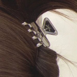 Replica Designer Prada Women Metal Catch Clip Hairpin