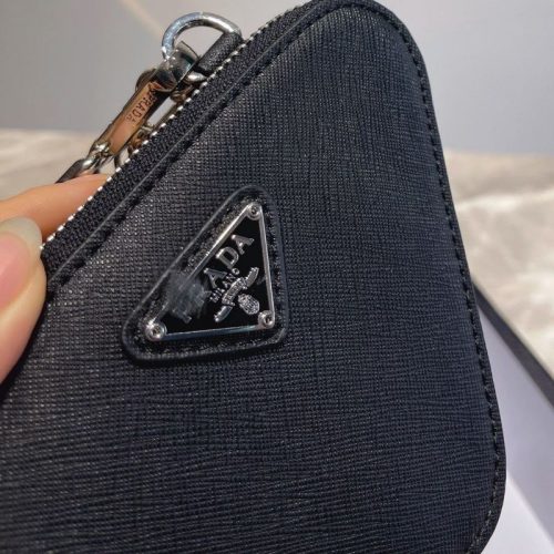 Replica Designer Prada Women Nylon Black Triangle Bag