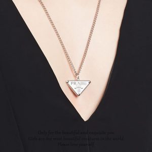 Replica Designer Prada Women Personality Simple Alloy Necklace