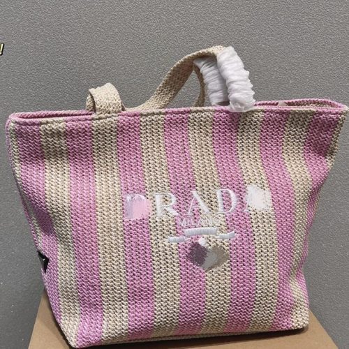 Replica Designer Prada Women Raffia Beautiful Woven Handbag