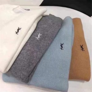 Replica Designer Prada Women Round Neck Loose Long-Sleeved Embroidered Sweater