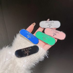 Replica Designer Prada Women Simple Geometric Letters Decorative Personalized Hair Clips