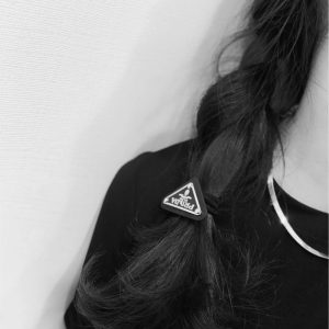Replica Designer Prada Women Simple Hair Accessories Personality Solid Color Hair Ring Hair Rope