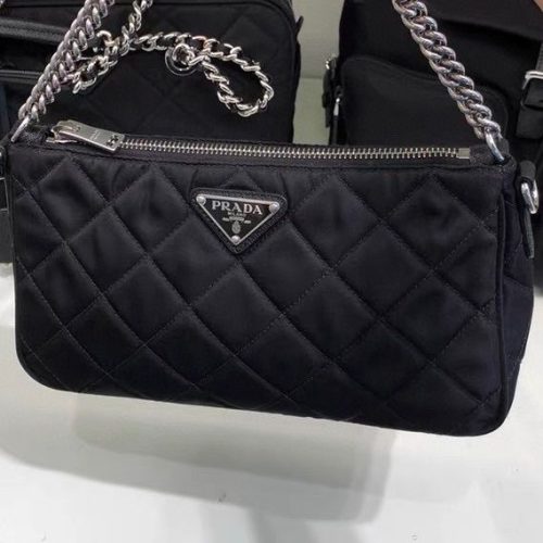 Replica Designer Prada Women Simple Solid Color Crossbody Underarm Bag