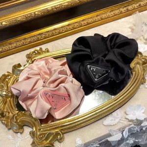 Replica Designer Prada Women Solid Color Large Intestine Temperament Head Rope Ball
