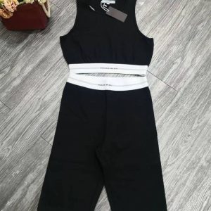 Replica Designer Prada Women Summer Short Sleeveless Tank Top Sports Shorts