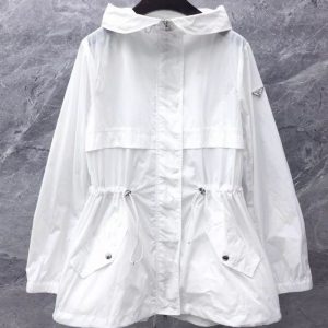 Replica Designer Prada Women Summer Solid Color Long Sleeve Sunscreen Coat