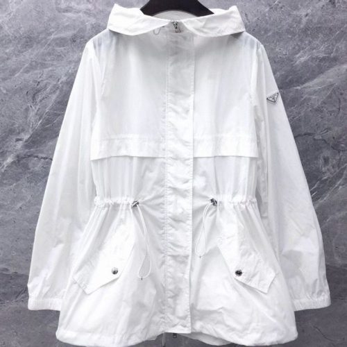 Replica Designer Prada Women Summer Solid Color Long Sleeve Sunscreen Coat