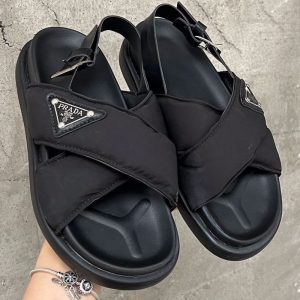 Replica Designer Prada Women Summer Thick-Soled Sandals