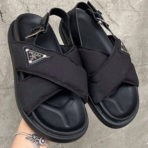 Replica Designer Prada Women Summer Thick-Soled Sandals