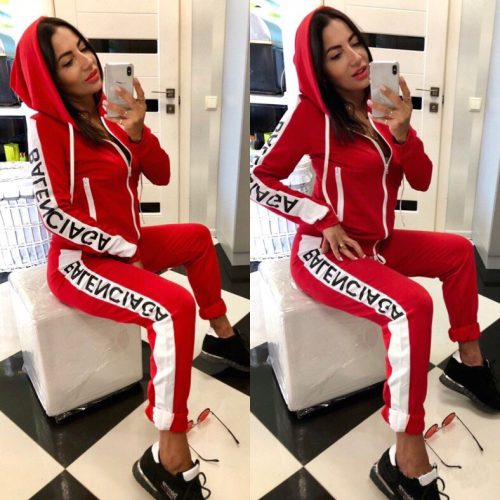 Replica Designer Replica Balenciaga Design Women Fashion Hooded Sports Two Piece