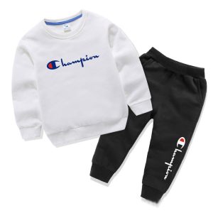 Replica Designer Replica Champion Design Fashion Kids Long-Sleeved Sweatshirt Pants Two-Piece Set