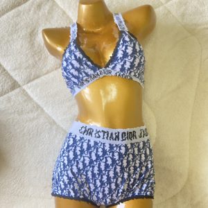Replica Designer Replica Dior Design Women Fashion Monogram Alphabet Print Two-pieces Swimwera