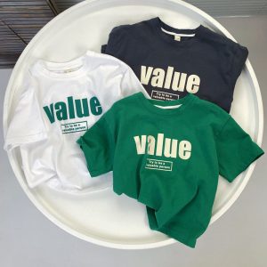 Replica Designer Replica Disney Mickey Mouse Design KIds Clothing Summer Large Letter Printing Short-Sleeved T-Shirt