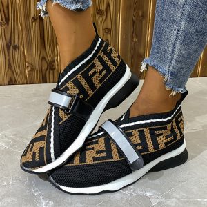 Replica Designer Replica Fendi Design Women Fly Knit Platform Sneakers