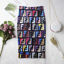 Replica Designer Replica Fendi Design Women Letter Print High Waist Hip Dress